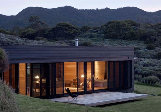 Casa de playa en Nueva Zelanda: estilo moderno,100% en madera