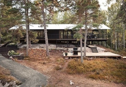 Casa de campo en Suecia: madera, calidez y confort