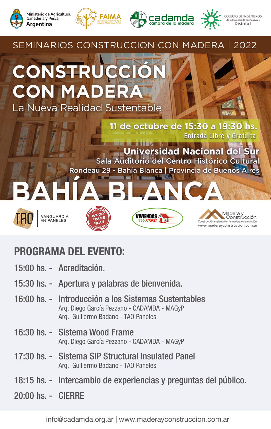 Seminario Construcción con Madera en Bahia Banca 2022