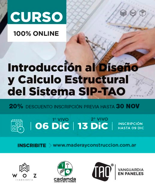 Curso 100% ONLINE Introducción al Diseño y Cálculo Estructural del Sistema SIP-TAO