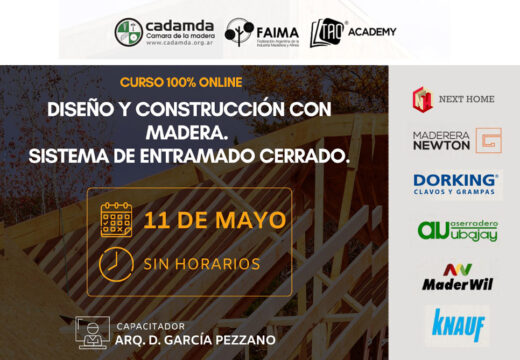 CURSO ONLINE – 11/05/2026 Diseño y Construcción con Madera – Sistema de Entramado Cerrado.