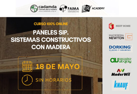 CURSO ONLINE – 18/05/2026 Paneles SIP – Sistemas Constructivos con Madera