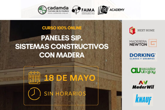 CURSO ONLINE – 18/05/2026 Paneles SIP – Sistemas Constructivos con Madera